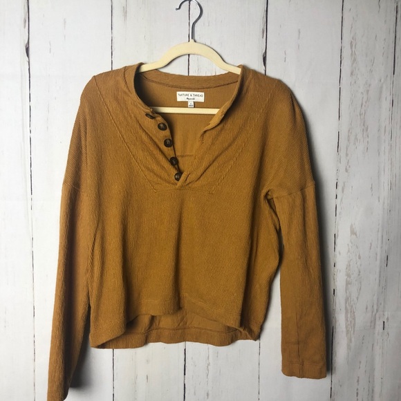 Madewell Sweaters - Madewell burnt orange cropped long sleeve